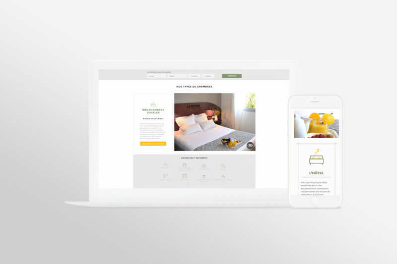 webdesign du site internet d'un hôtel basé à Toulouse