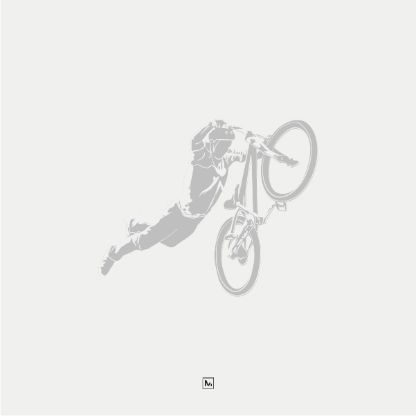 série d'illustrations sur le thème du bmx