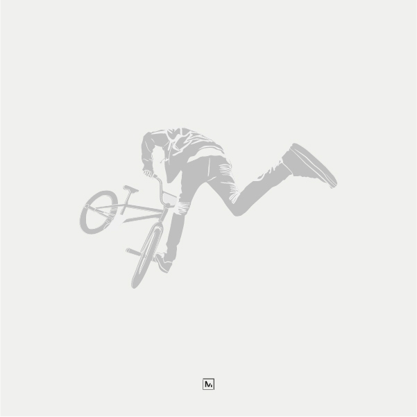 série d'illustrations sur le thème du bmx