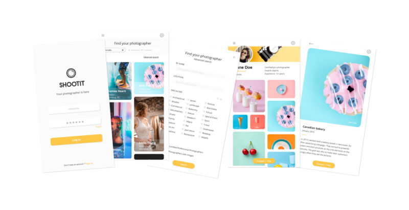Shoot it App design