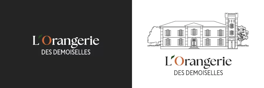 logo-orangerie graphisme et mise en page d'une plaquette commerciale pour un complexe immobilier à toulouse